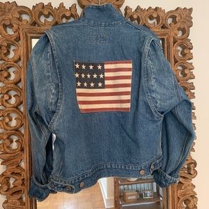 American Flag Jean Jacket